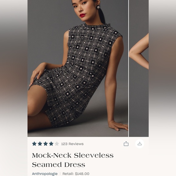 Mock-Neck Sleeveless
Seamed Dress - Picture 1 of 4